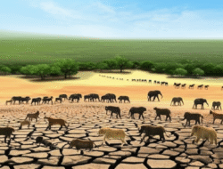 Efek perubahan kondisi pada pola perpindahan penduduk binatang buas